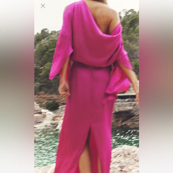 NWT Zara Pink Satin Dress 🩷 - Picture 2 of 5